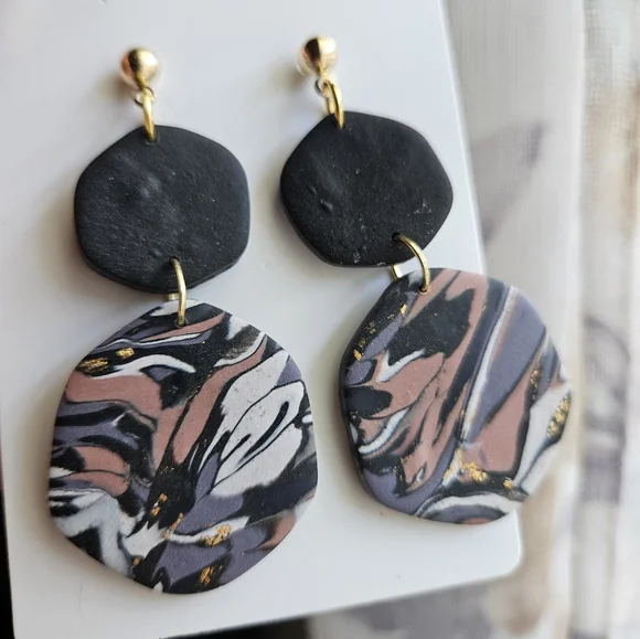 Handmade Polymer Clay Earrings - Picture 2 of 4